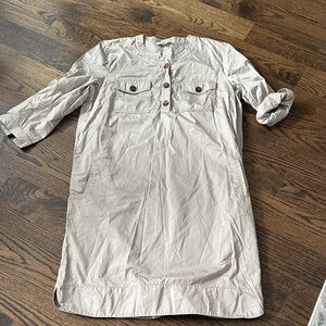 Gerard Darel Paris Beige Button-Up Dress woman’s size 44 medium